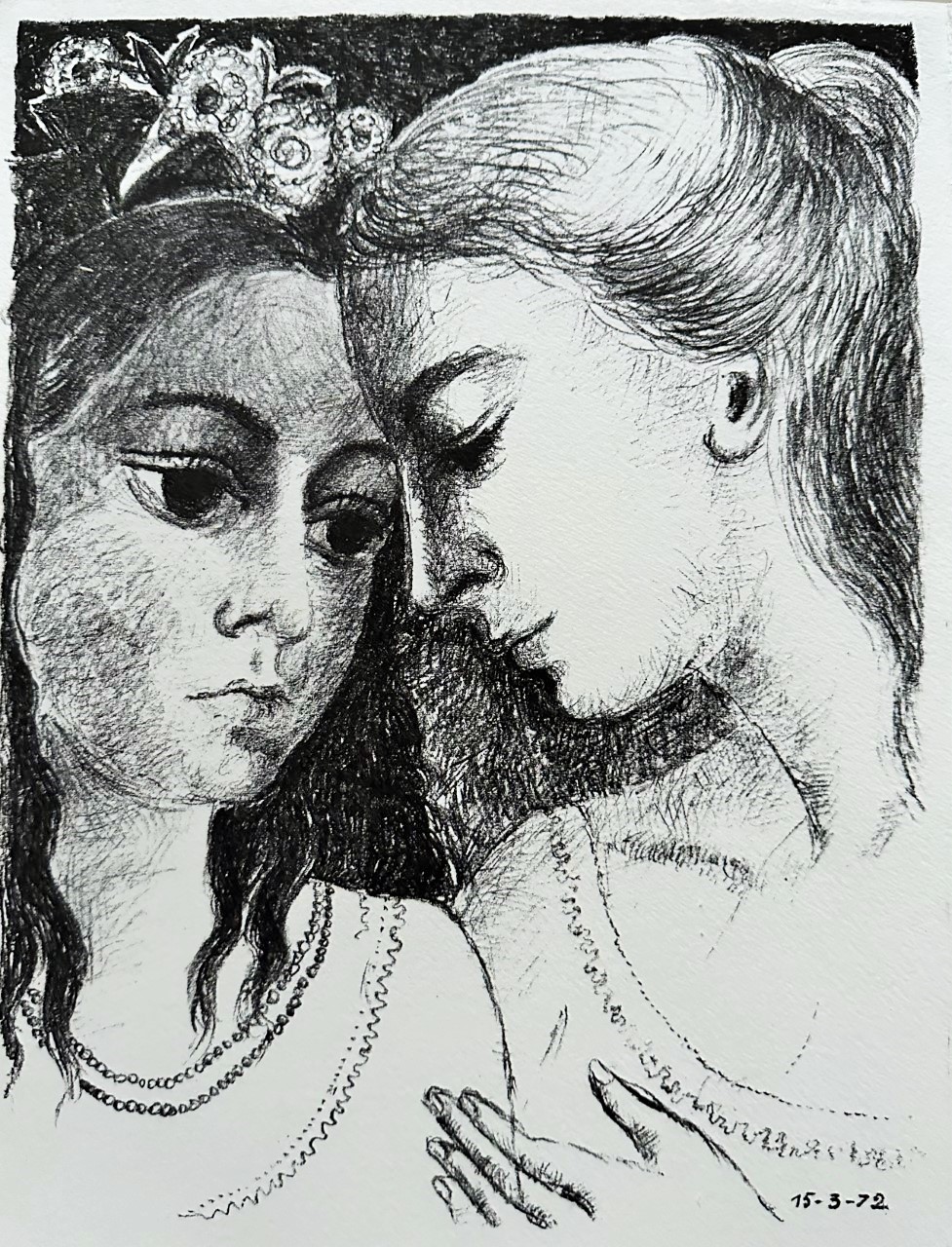 Deux Jeunes Femmes (Confidences) - Paul Delvaux – Image 1