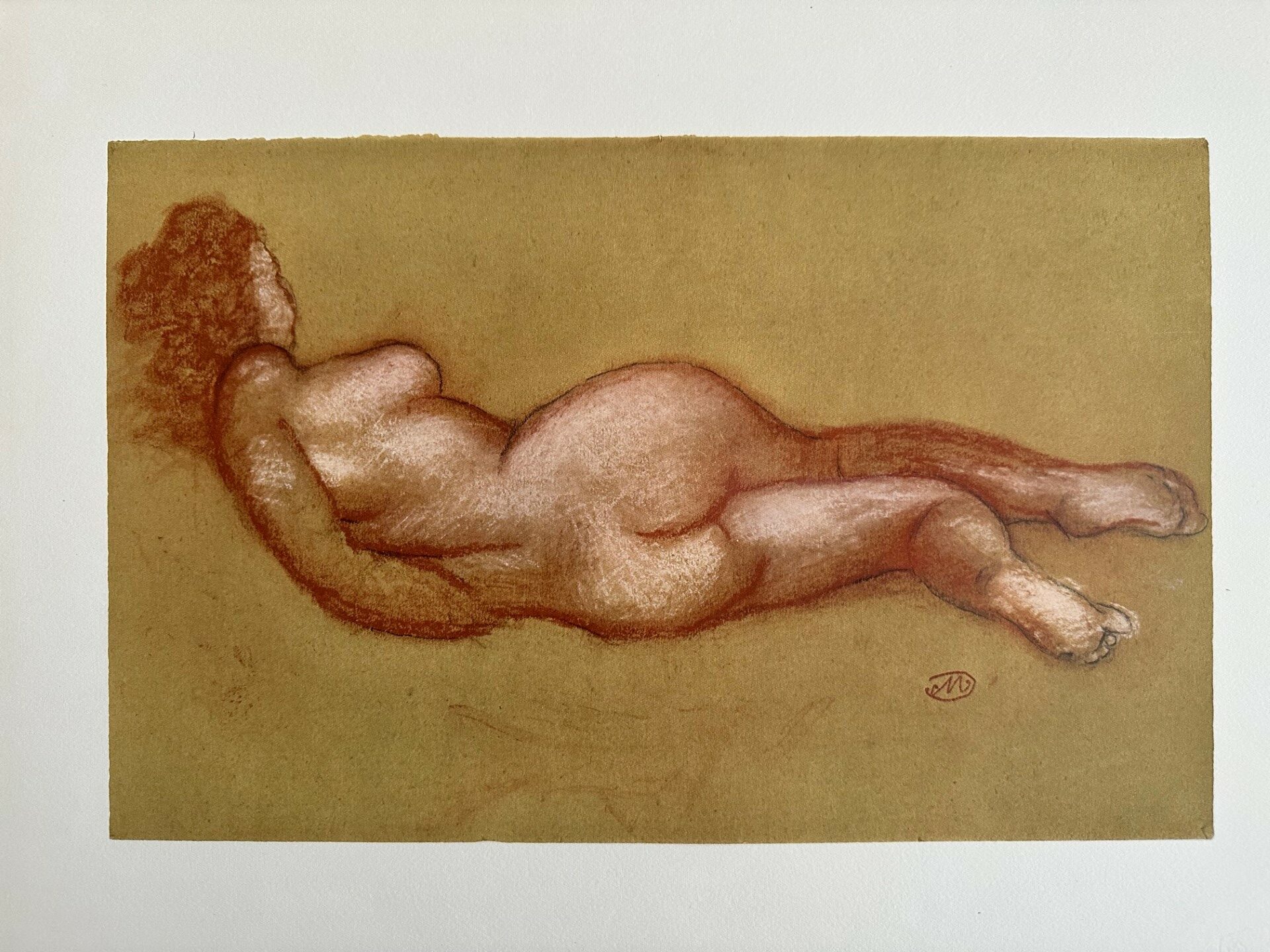 Jeune Femme Nue Vue de Dos, Couchée et Accoudée - Aristide Maillol – Image 1