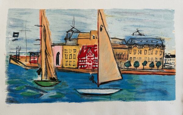 Depart des Voiliers du Port D'honfleur - Raoul Dufy