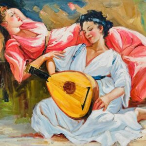 Jeune Fille Jouant au Violon - William Hodgkins