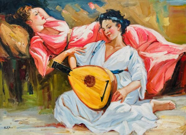 Jeune Fille Jouant au Violon - William Hodgkins