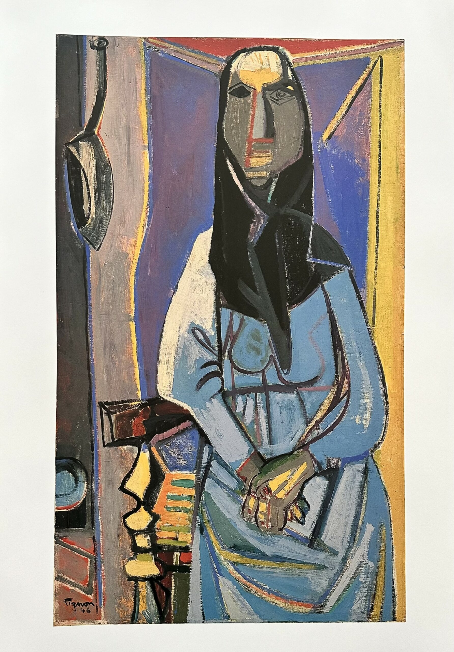 Catalane sur Fond Bleu - Edouard Pignon – Image 1