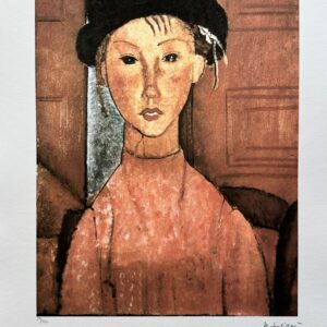 La Petite Fille au Chapeau Noir - Modigliani Amedeo