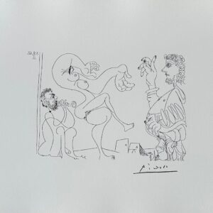 Danse du Ventre dans le Desert , avec Spectateur Bedonnant - Pablo Picasso