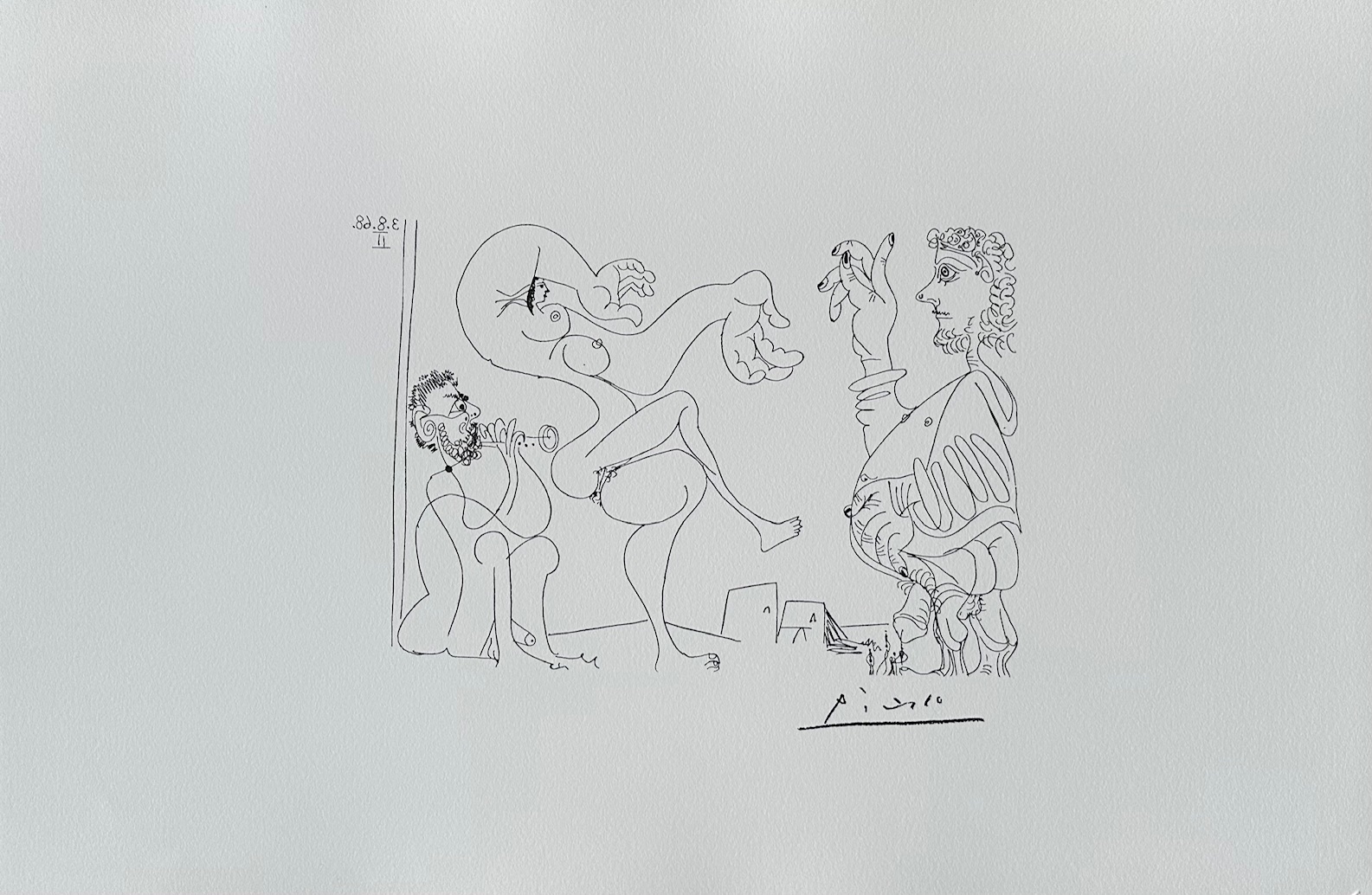 Danse du Ventre dans le Desert , avec Spectateur Bedonnant - Pablo Picasso – Image 1