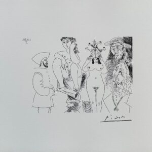 Deux Femmes avec Voyeur - Pablo Picasso