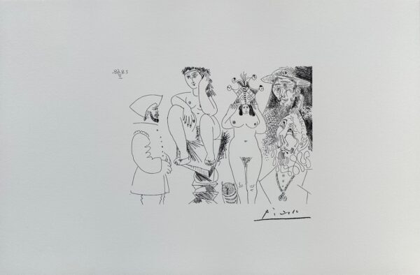 Deux Femmes avec Voyeur - Pablo Picasso