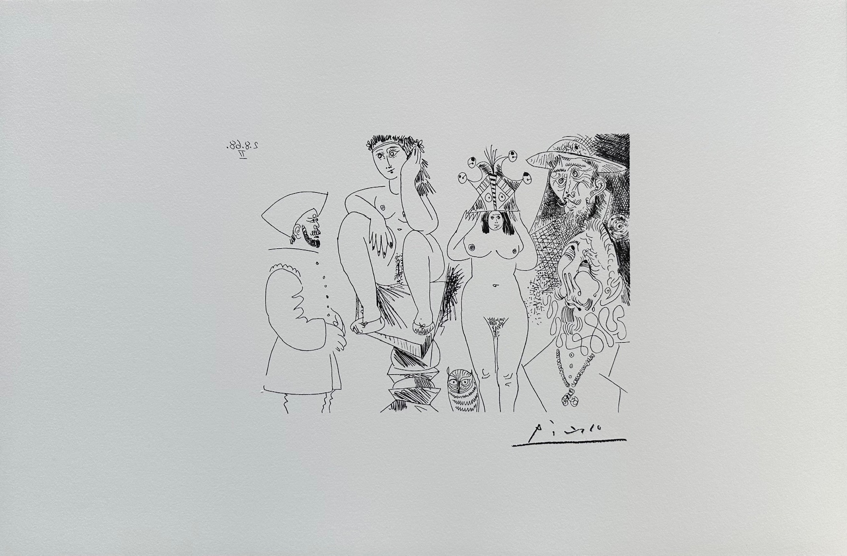 Deux Femmes avec Voyeur - Pablo Picasso – Image 1
