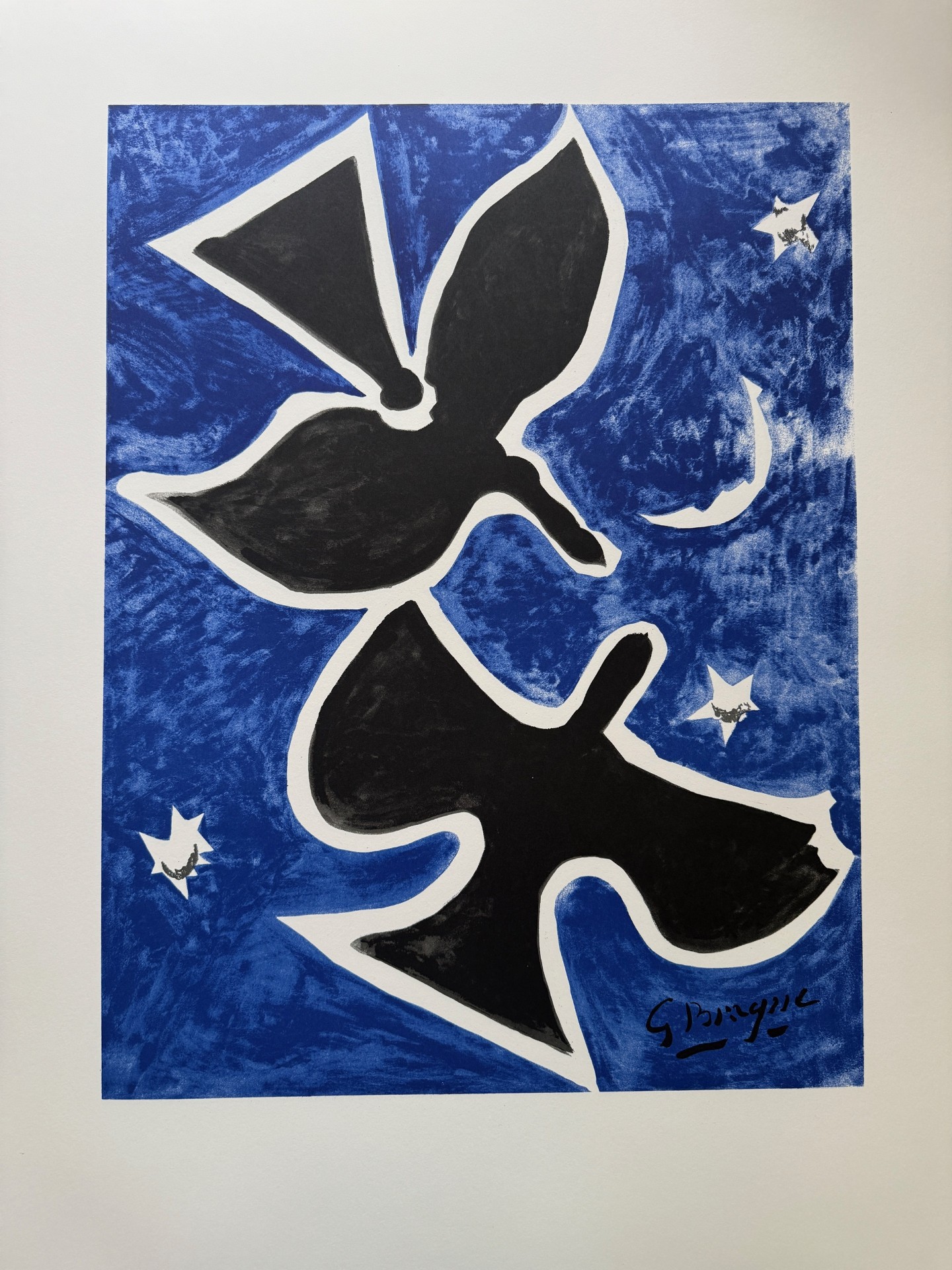 Oiseaux sur Fond Bleu - Georges Braque – Image 1
