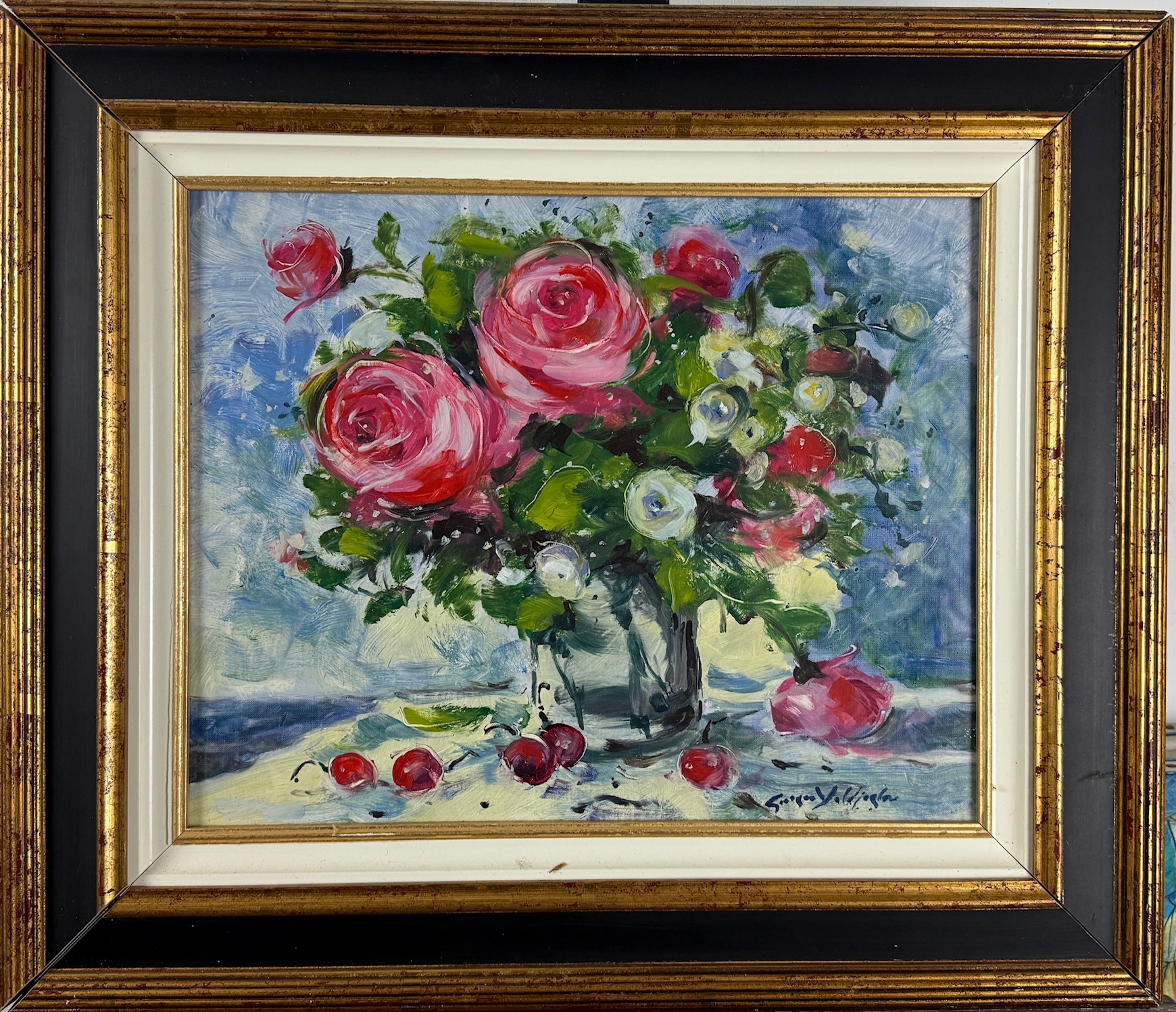 Bouquet et Cerises - Georges Yoldjoglou – Image 1