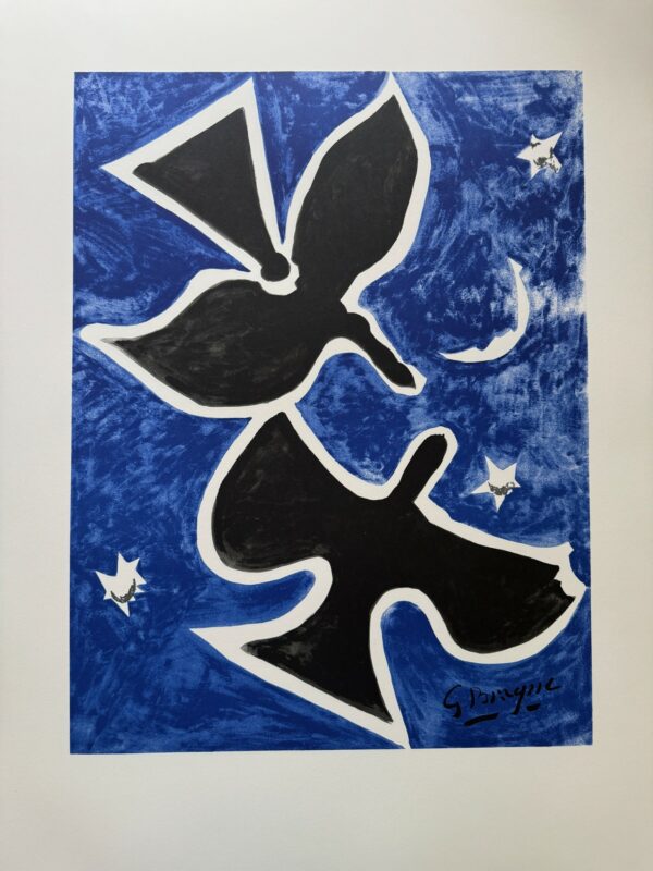 Oiseaux sur Fond Bleu - Georges Braque