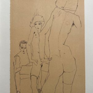 Le Peintre et Son Modele au Miroir - 1910 - Egon Schiele
