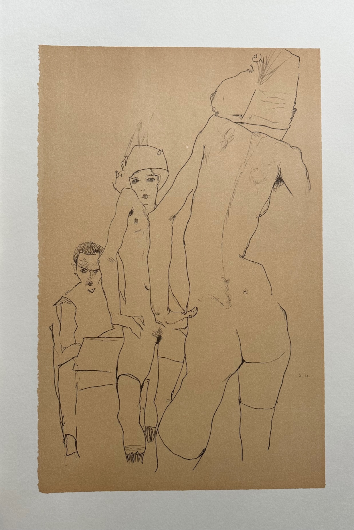 Le Peintre et Son Modele au Miroir - 1910 - Egon Schiele – Image 1
