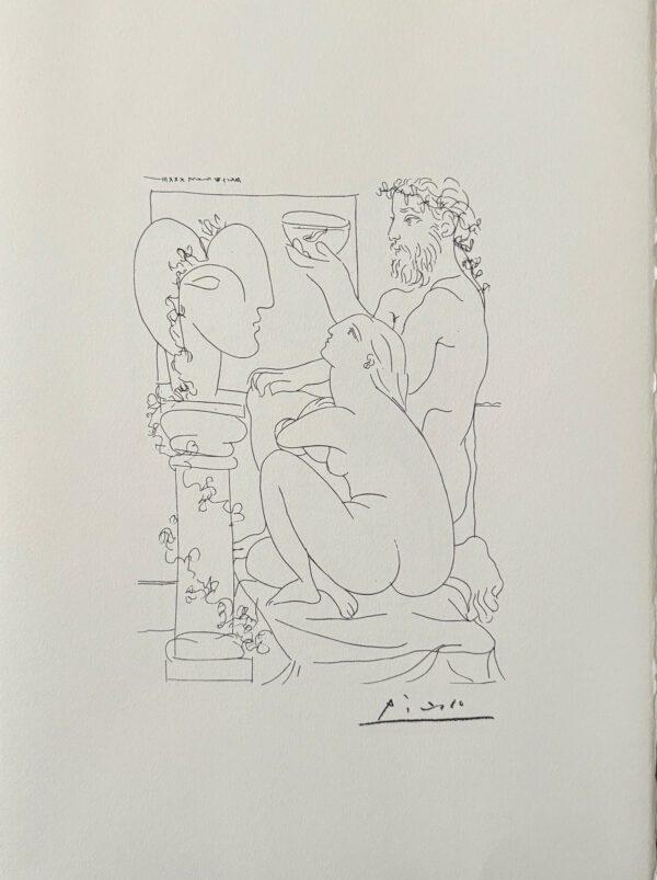 Sculpteur avec Coupe  et  Modële Accroupi - Pablo Picasso