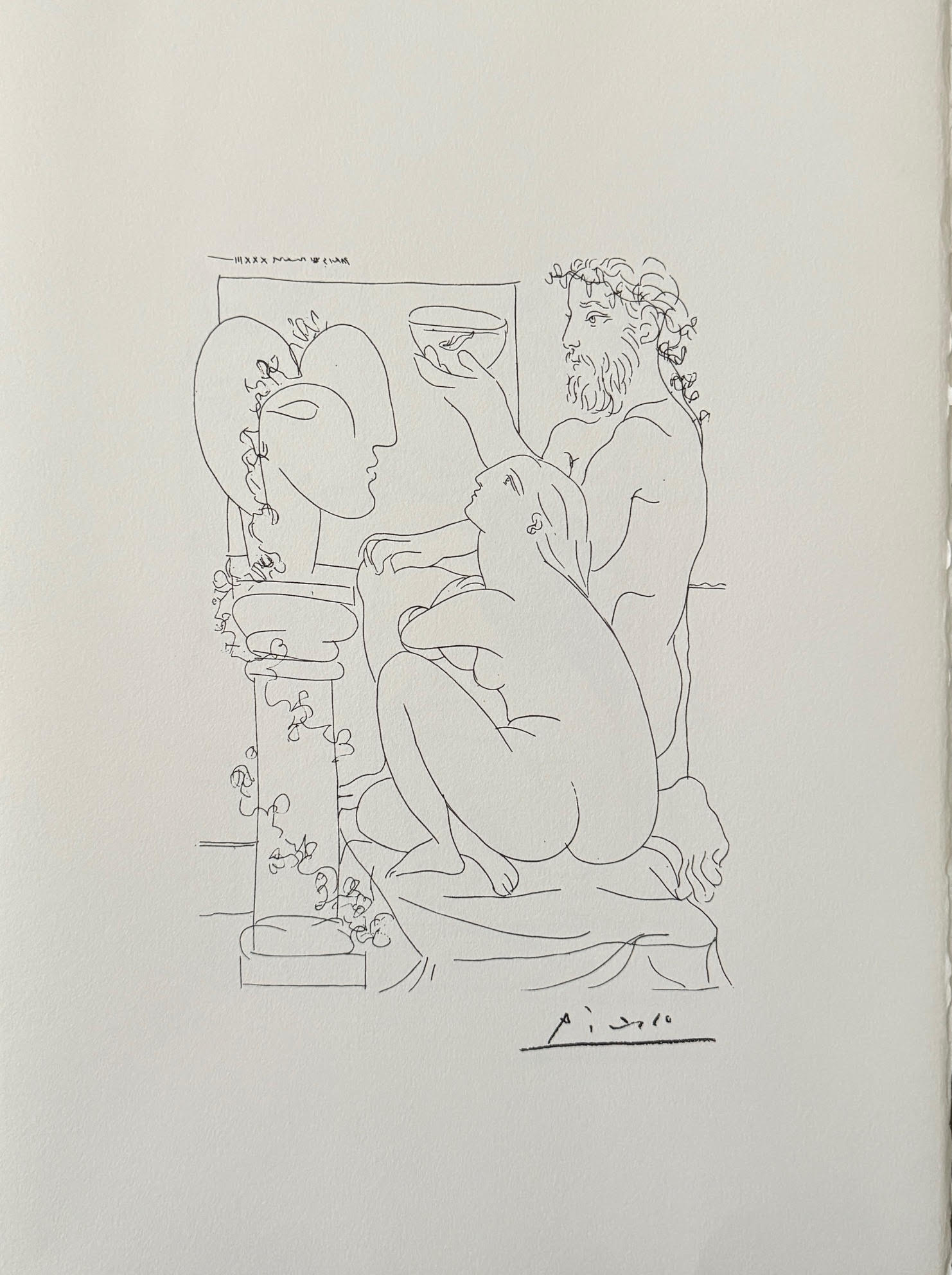 Sculpteur avec Coupe  et  Modële Accroupi - Pablo Picasso – Image 1