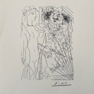 Rembrandt Tenant par la Main une Jeune Femme au Voile - Pablo Picasso