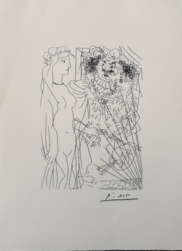 Rembrandt Tenant par la Main une Jeune Femme au Voile - Pablo Picasso