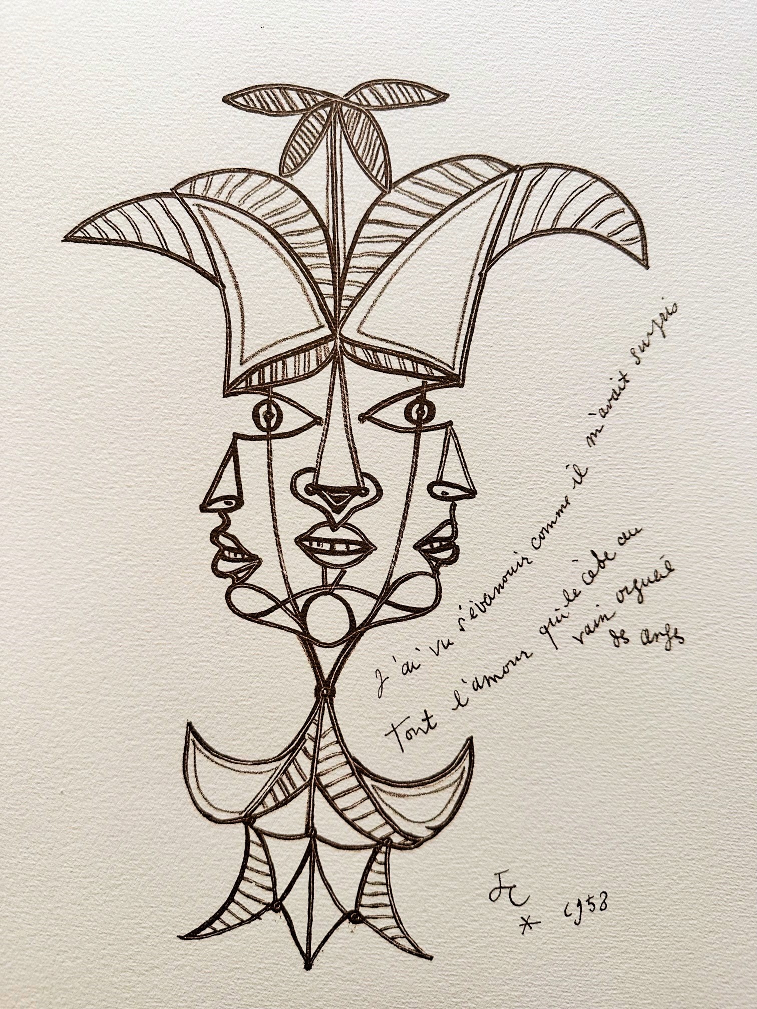 Trois Personnes ou une 1959 - Jean Cocteau – Image 1