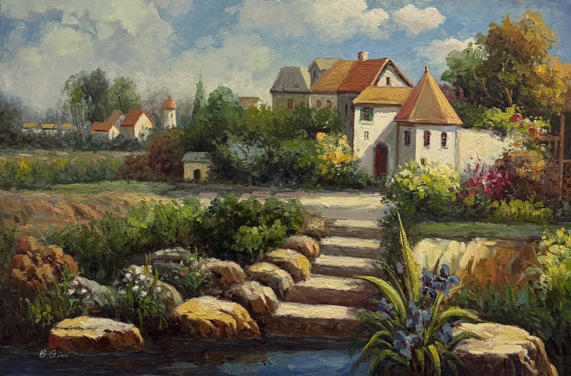 Collines et Cultures Ordonnées - Bernard Gino  Xx – Image 1