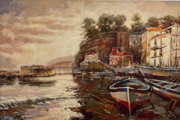 Le Port au Ciel Doré - Ecole Française Xxe