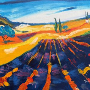 Paysage Abstrait aux Couleurs Vives - Xxe Ecole Moderne
