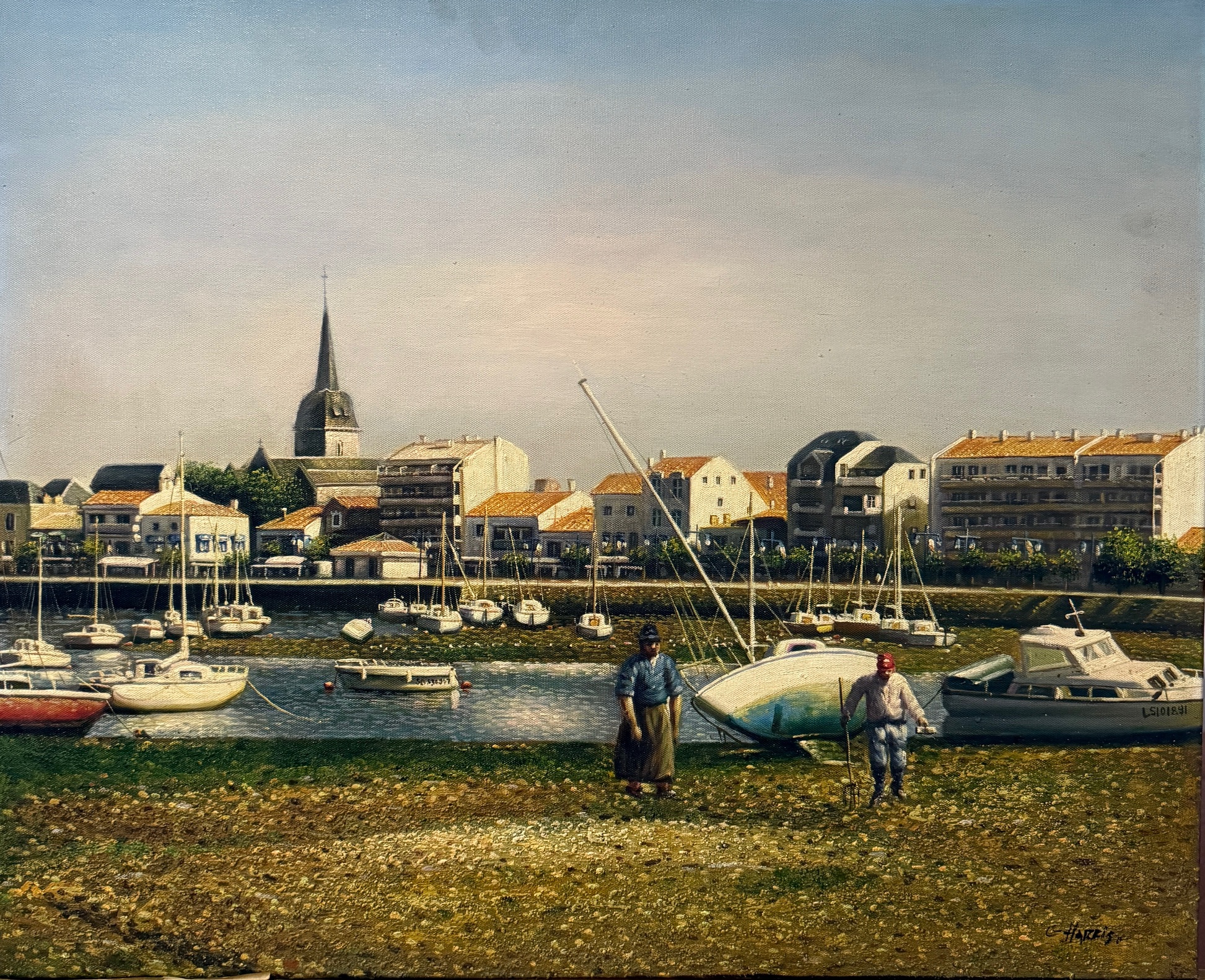 Ville au Bord de la Rivière - 20E Eeuw Harris – Image 1