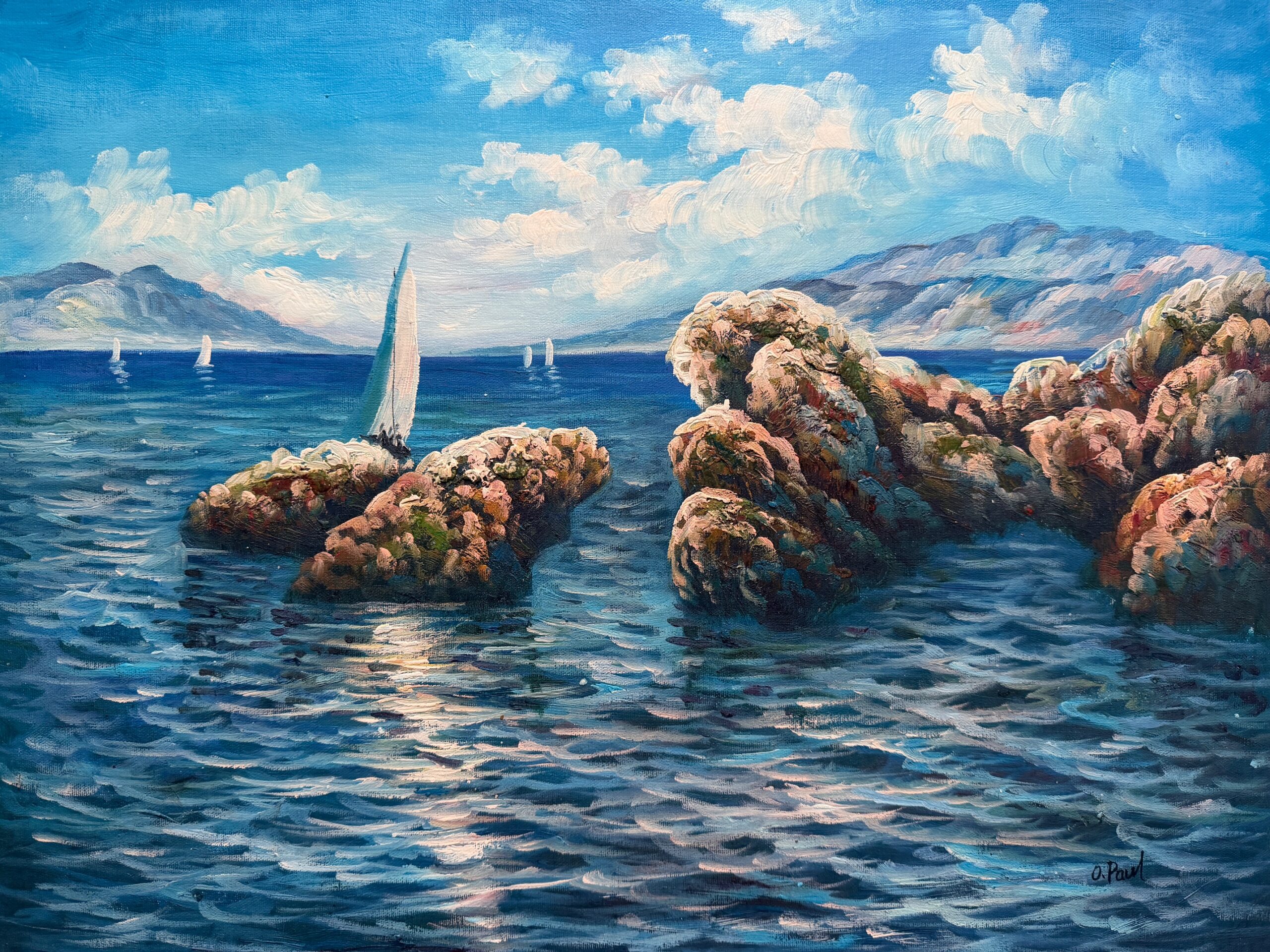 Rochers en Mer - Xxe Ecole Moderne – Image 1