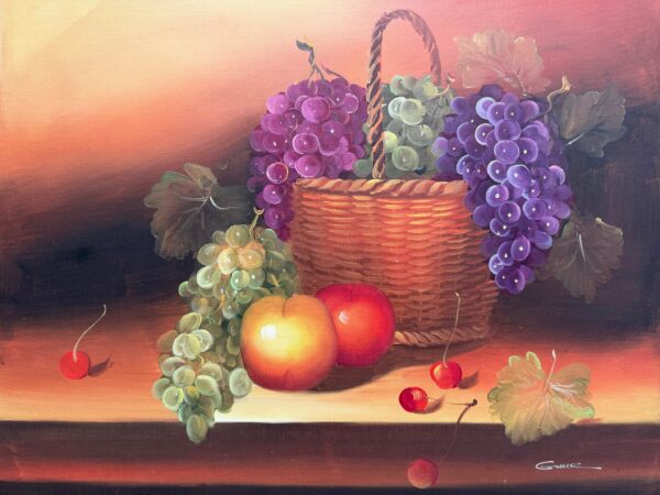 Nature Morte aux Raisins - Xxe Ecole Moderne