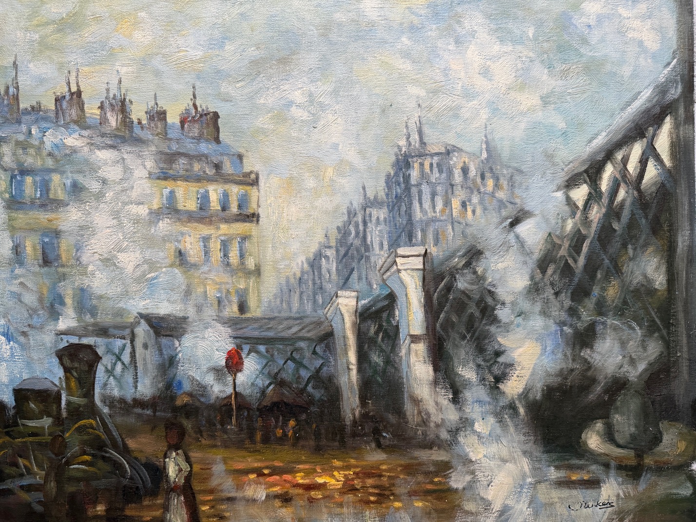 Rue Sous la Pluie - Xxe Ecole Moderne – Image 1