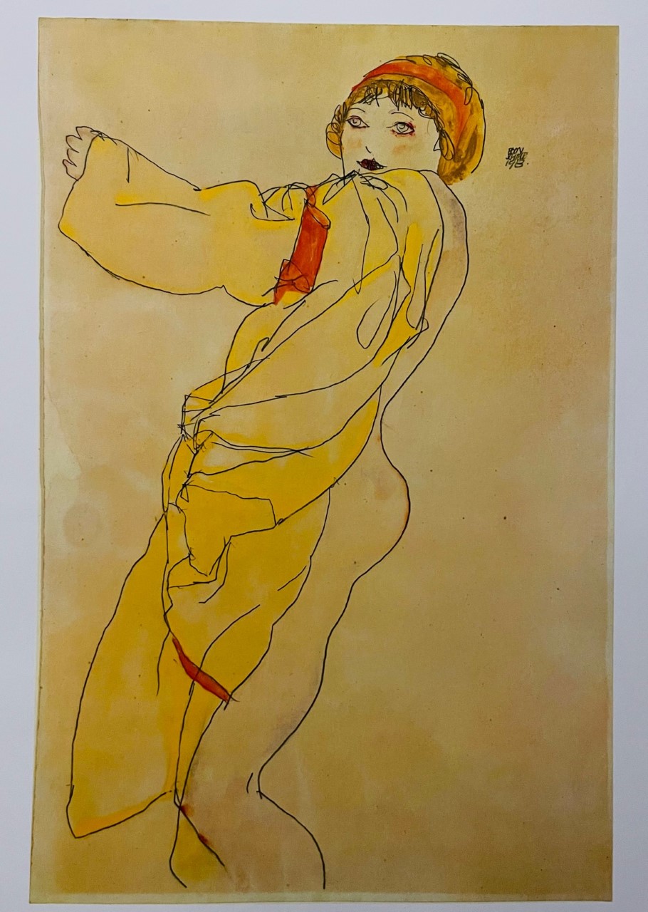 Femme au Chapeau Allongee - Egon Schiele – Image 1