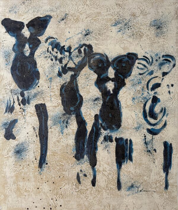 Composition Abstraite Figurative - Xxe Ecole Moderne