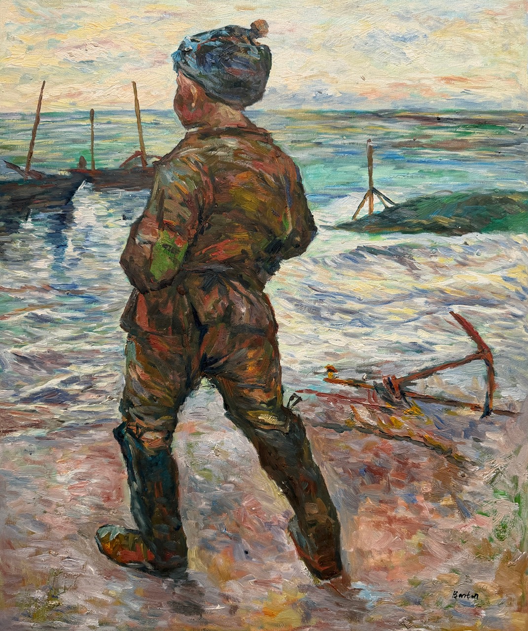 Soldat sur la Plage - Xxe Ecole Moderne – Image 1