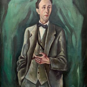 Portrait D’homme en Pied - Xxe Ecole Moderne