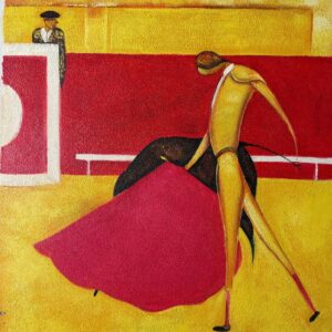 Danseuse au Voile Rouge - Xxe Ecole Moderne