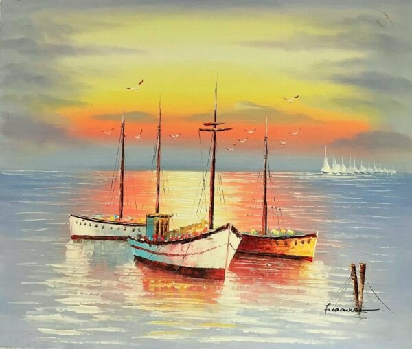 Coucher de Soleil - Xxe Ecole Moderne
