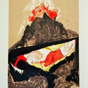 Fille Rousse aux Jambes Ecartees - Schiele Egon