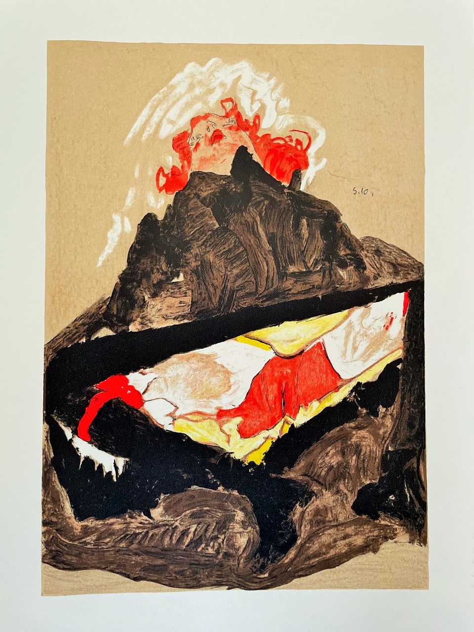 Fille Rousse aux Jambes Ecartees - Schiele Egon – Image 1