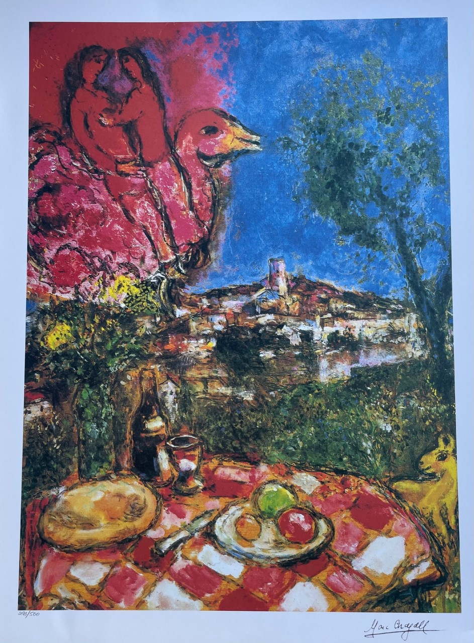 Les Amoureux A la Colombe Rouge - Chagall Marc – Image 1