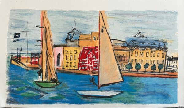 Depart des Voiliers du Port D'honfleur - Raoul Dufy