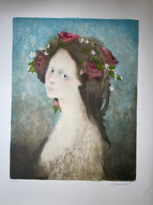 Jeune Fille A la Couronne Fleurie - André Braunecker