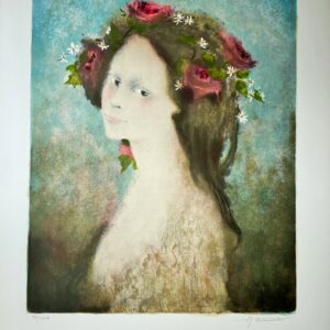 Jeune Fille À la Couronne Fleurie - André Braunecker