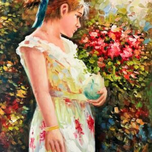 Jeune Fille A la Robe D'ete - 20E Eeuw Lorenzo