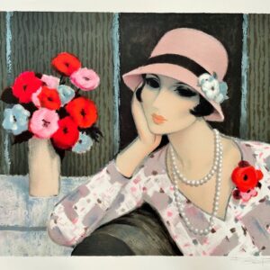Femme au Bouquet - Batet François