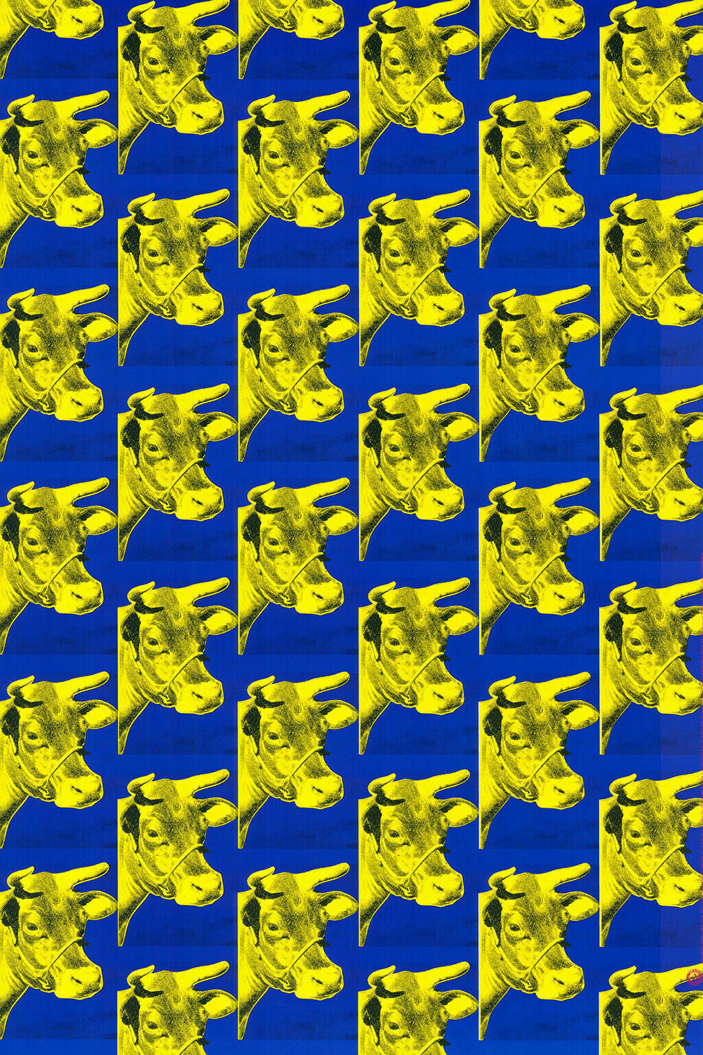 Vache sur Fond Bleu - Andy Warhol – Image 1