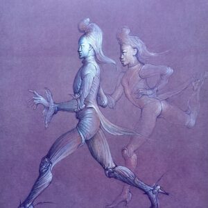 Femmes Pressees ( la Course), 1980 - Léonor Fini
