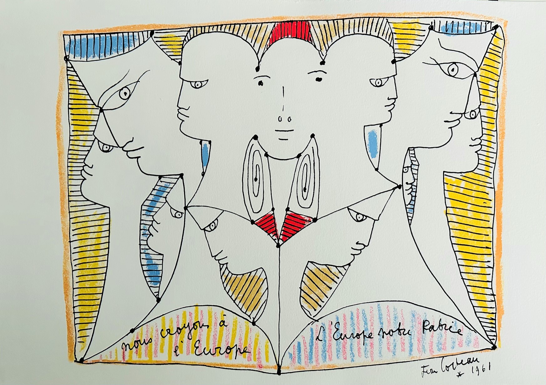 Diversité de L’europe 1961 - Jean Cocteau – Image 1