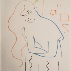 Jeune Femme au Cheveux Long - Jean Cocteau