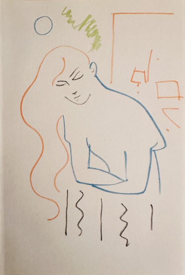 Jeune Femme au Cheveux Long - Jean Cocteau