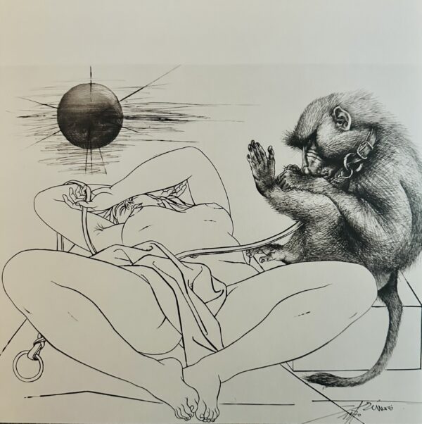 Singe et Jeune Femme Assoupie 1971 - Pierre-Yves Tremois
