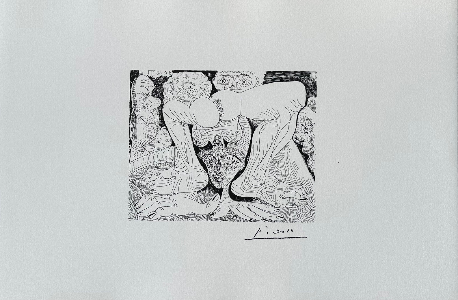 Femme Acrobate au Maquillage Paillete et Spectateurs - Picasso Pablo – Image 1